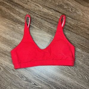 Red bathing suit top